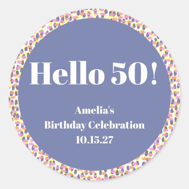 Adesivo Festa de aniversário Personalizada de Ponto de Aqu (Frente)