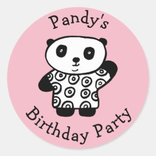 Adesivo Festa de Aniversário Personalizada do Pandy o Pand