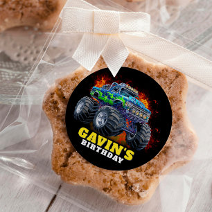 Adesivo Festa de aniversário Personalizada Monster Truck