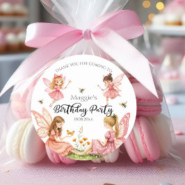 Adesivo Festa de aniversário Pink Fairies