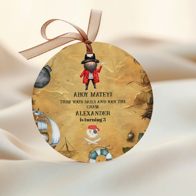 Adesivo Festa de aniversário Pirata (Criador carregado)