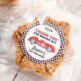 Adesivo Festa de aniversário Rápida de Um Rapaz com Carro 