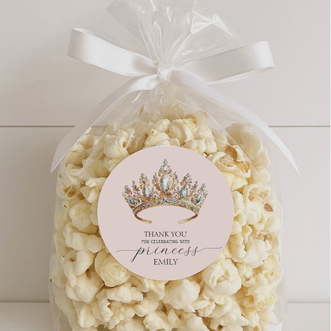 Adesivo Festa de aniversário Real Princesa Coroa (Criador carregado)