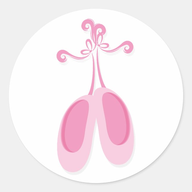 Adesivo Festa de aniversário Rosa Ballerina (Frente)