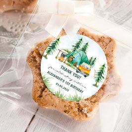 Adesivo Festa de aniversário russa de Camping Mountain