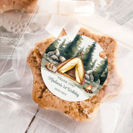 Adesivo Festa de aniversário russa de Camping Mountain