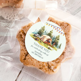 Adesivo Festa de aniversário Rustic Camping