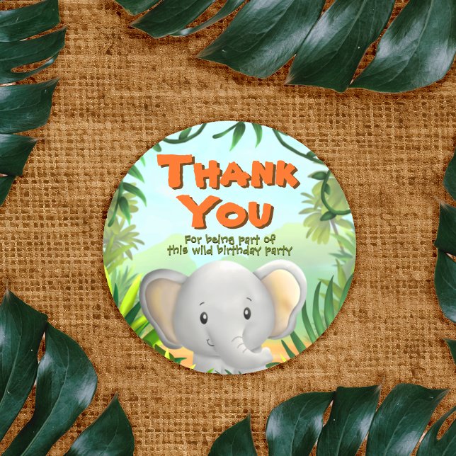 Adesivo Festa de aniversário Safari - Elafant (Criador carregado)