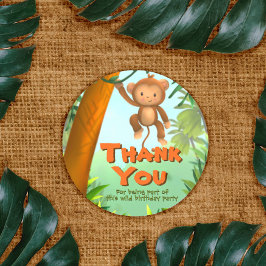 Adesivo Festa de aniversário Safari - Macaco