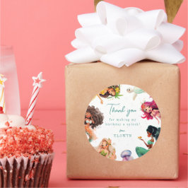 Adesivo Festa de aniversário sobre o tema da Sereia Obriga