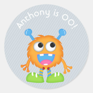 Adesivo Festa de aniversário temática de Meninos Monstri