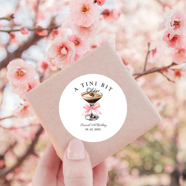 Adesivo Festa de aniversário Tini Bit Antigo Martini (Criador carregado)