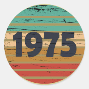 Adesivo Festa de aniversário vintage nascida em 1975