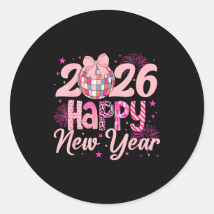 Adesivo Festa de Ano Novo 2026 Bola de Discoteca Família M