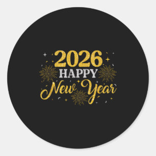 Adesivo Festa de Ano Novo 2026 Fogos de Artifício Família