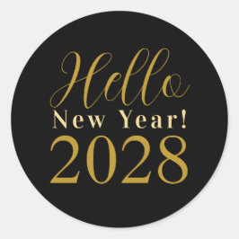 Adesivo Festa de Ano Novo Black Gold