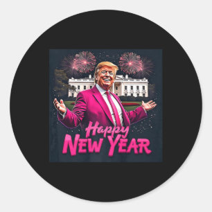 Adesivo Festa de Ano Novo do Funny Trump 2025 Trump Ano No