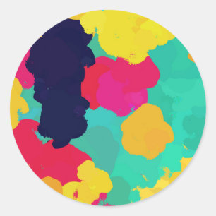 Adesivo Festa de Arte de Pintura Colorida Artes e Ofícios 