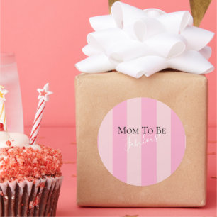 Adesivo Festa de Babyshower Cor-de-Rosa Fabulosa para Mãe 