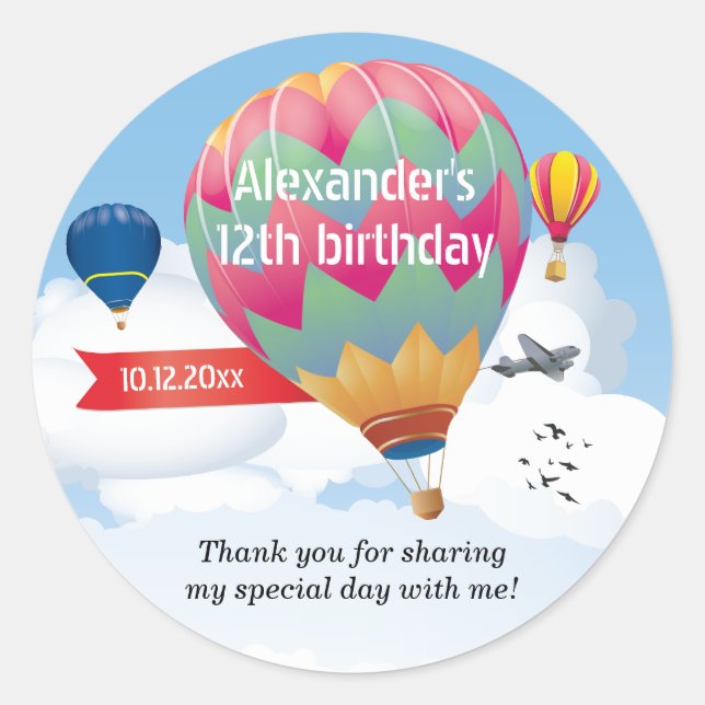 Adesivo Festa de Balões de Ar Quente (Frente)