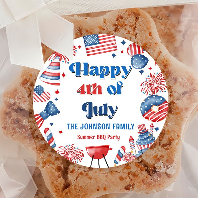 Adesivo Festa de Bandeira da América do Fireworks, em 4 de (Criador carregado)