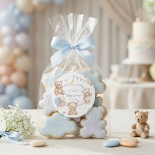 Adesivo Festa de Bebê Balões Rosa Rojão Urso Teddy Fofo