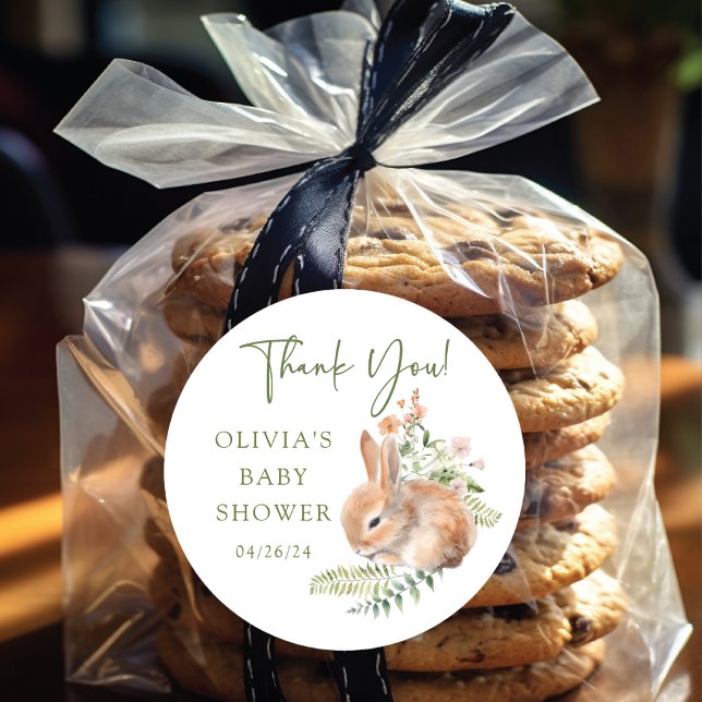 Adesivo Festa de Bebê Coelhinho Delícia da Natureza (Criador carregado)