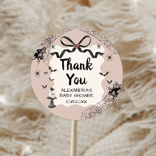 Adesivo Festa de Bebê Little Boo Halloween Gótico