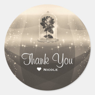 Adesivo Festa de casamento de Rosa vermelha Magnética Enca