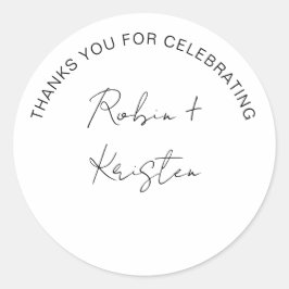 Adesivo Festa de casamento Obrigado Hotel Bag Snack Bag Sw