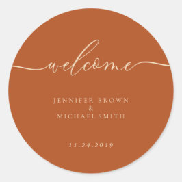 Adesivo Festa de casamento Terracotta
