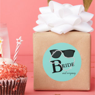 Adesivo Festa de Chá da Tiara de Diamantes Bride & Company