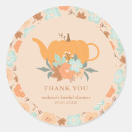 Adesivo Festa de Chá do Pumpkin de Despedida de Solteira O