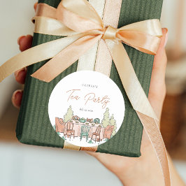 Adesivo Festa de chá, garota fofa