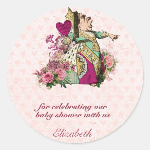 Adesivo Festa de Chá Personalizada Vintage Alice no País d