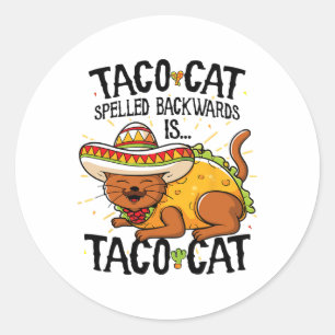 Adesivo Festa de Cinco de Mayo, Engraçado Gato,