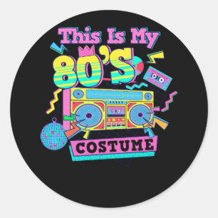Adesivo Festa de Costume da Geração 80 da década de 80