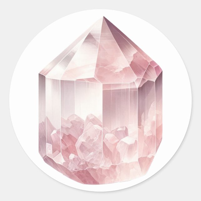 Adesivo Festa de Cristal de Amor de Quartzo Rosa (Frente)