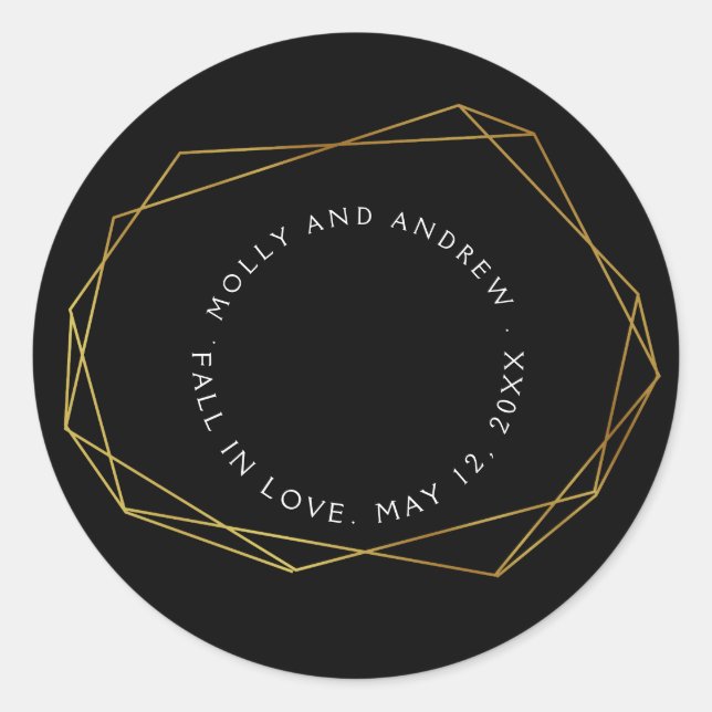 Adesivo festa de cristal geométrico de STICKER/ouro de cas (Frente)