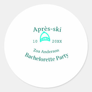 Adesivo Festa de despedida de solteira Après-ski chapéu tu