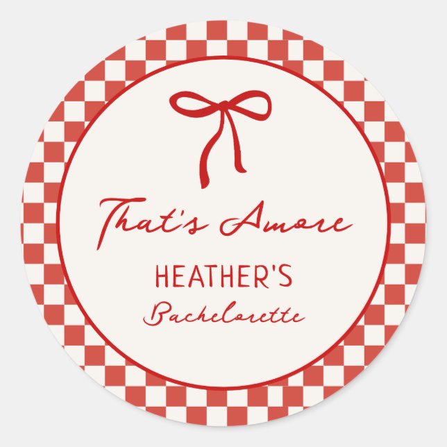 Adesivo Festa de Despedida de Solteira com Pizza Italiana  (Frente)