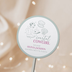 Adesivo Festa de Despedida de Solteira Cowgirl Costeira Ná