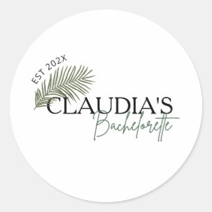 Adesivo Festa de Despedida de Solteira da Noiva Miami Palm