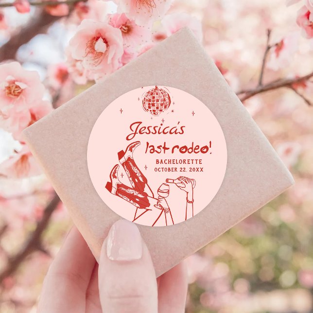 Adesivo Festa de Despedida de Solteira Disco Cowgirl (Criador carregado)