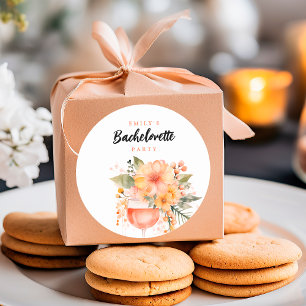 Adesivo Festa de Despedida de Solteira Floral Aperol Sprit