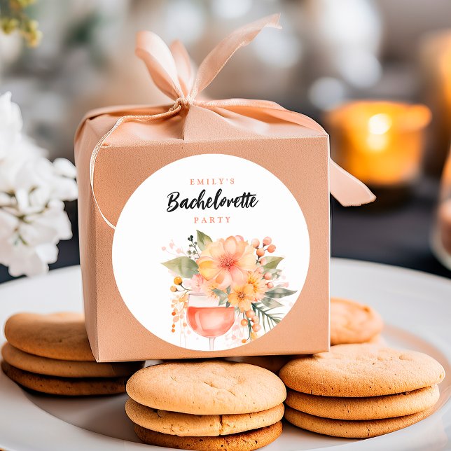 Adesivo Festa de Despedida de Solteira Floral Aperol Sprit (Criador carregado)