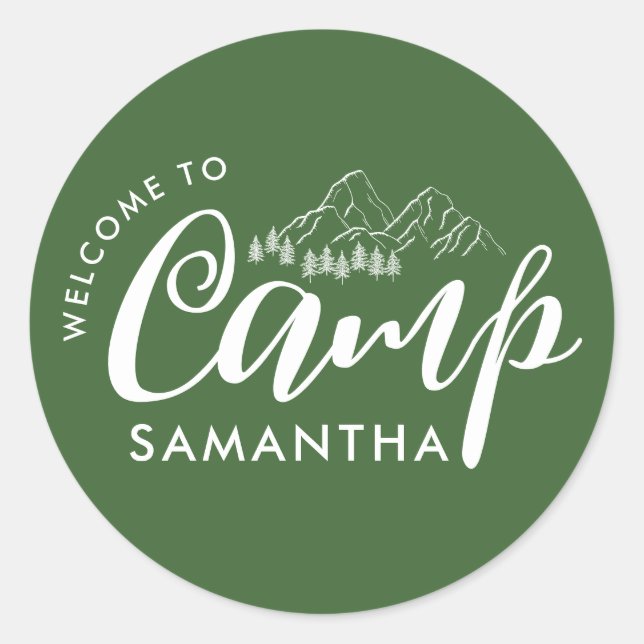 Adesivo Festa de Despedida de Solteira Personalizada Acamp (Frente)