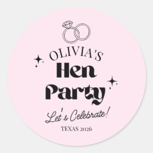 Adesivo Festa de Despedida de Solteira Personalizada Nome 