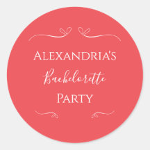 Festa de Despedida de Solteira Rosa Moderno Vermel