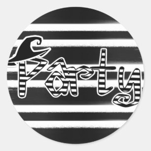 Adesivo Festa de Dia das Bruxas Negra e Branca